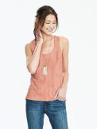 Banana Republic Womens Heritage Leather Racerback Tank Size L - Baked Clay