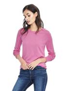 Banana Republic Womens Merino Crew Sweater - Pop Pink