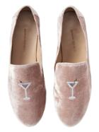 Banana Republic Womens Demi Embroidered Velvet Smoking Shoe Dusty Rose Martini Velvet Size 7