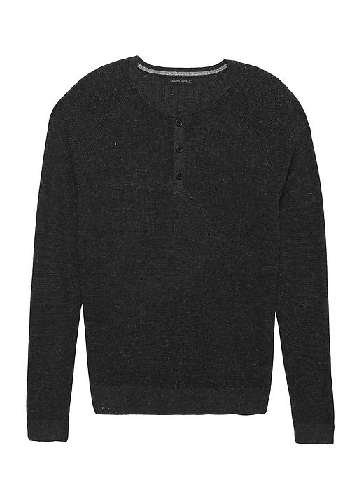 Banana Republic Silk Linen Henley Sweater