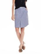 Banana Republic Womens Stripe Shirttail Pencil Skirt Size 0 Petite - Multi Stripe