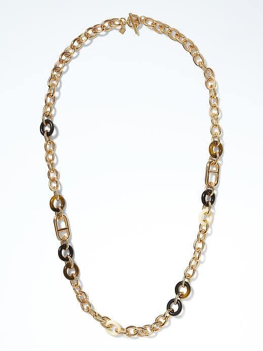 Banana Republic Womens Tortoise Layer Necklace - Tortoise