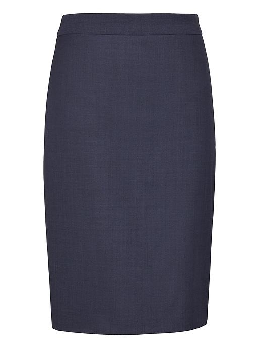 Banana Republic Womens High-waisted Lightweight Wool Pencil Skirt Navy Size 14