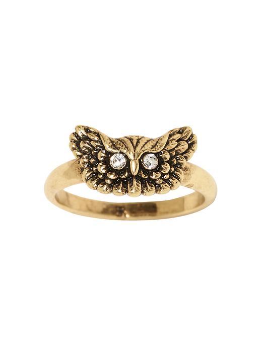 Banana Republic Owl Ring Size 5 - Brass