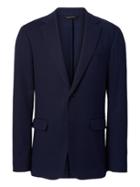 Banana Republic Mens Slim Cotton Stretch Basketweave Blazer Navy Size 34