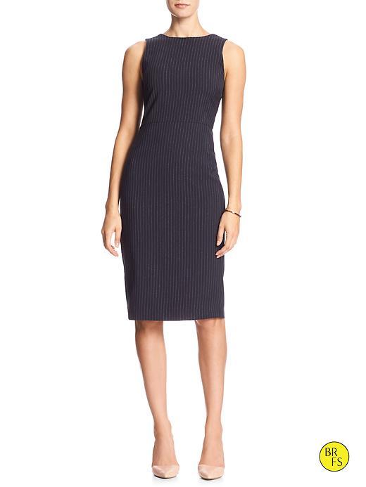 Banana Republic Womens Factory Pinstripe Dress Size 0 Petite - Navy Pinstripe