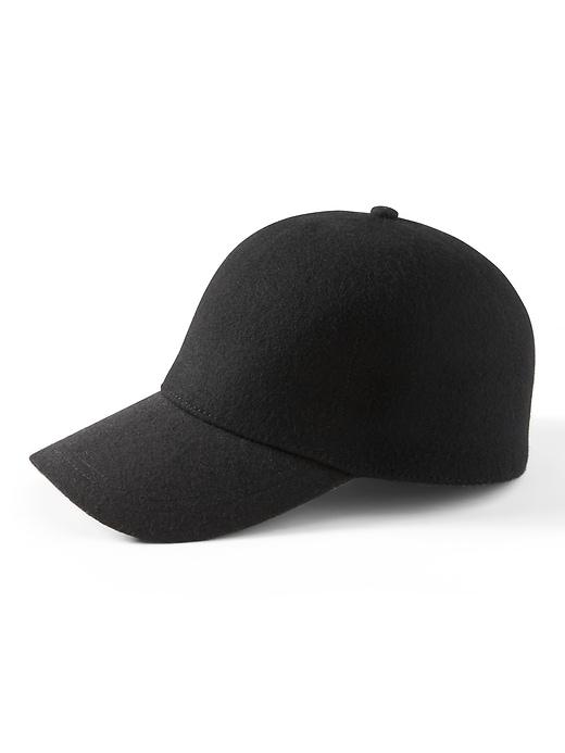Banana Republic Mens Wool Felt Baseball Cap Black Size S/m