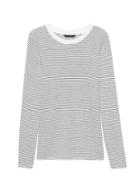 Banana Republic Womens Soft Stretch Crew-neck T-shirt Wide Stripe Size M