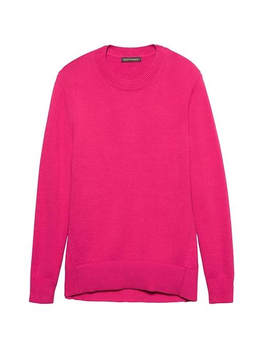 Banana Republic Womens Petite Supersoft Cotton Blend V-neck Sweater Fuschia Size S