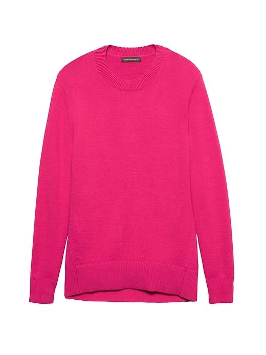 Banana Republic Womens Petite Supersoft Cotton Blend V-neck Sweater Fuschia Size S