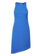 Banana Republic Womens Racer-neck Asymmetrical Dress Blue Size 10