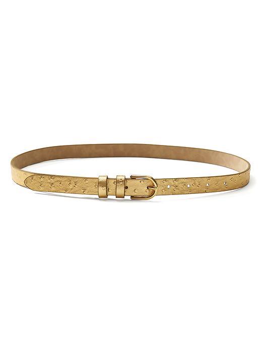 Banana Republic Ostrich Trouser Belt Size L - Gold