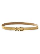 Banana Republic Ostrich Trouser Belt Size L - Gold