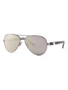 Banana Republic Womens Westward Leaning   Concorde Sunglasses Gunmetal With Super Silver Inlay Size One Size