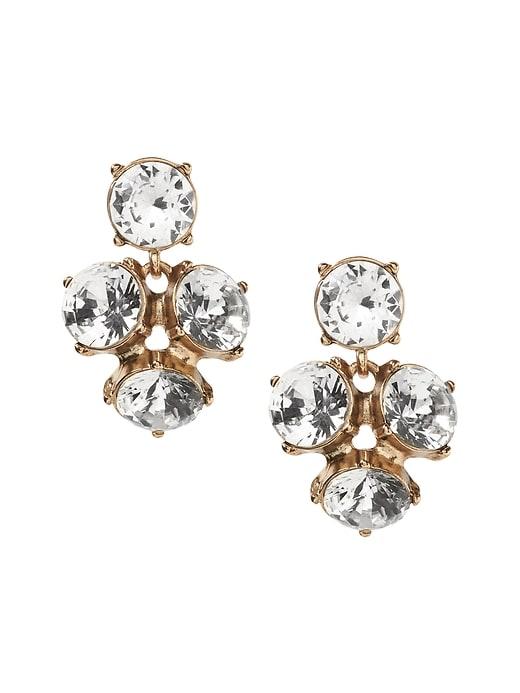 Banana Republic Womens Sparkle Cluster Drop Earring Clear Size One Size