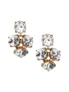 Banana Republic Womens Sparkle Cluster Drop Earring Clear Size One Size