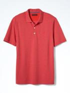 Banana Republic Mens Slim Pique Polo - Fire Red