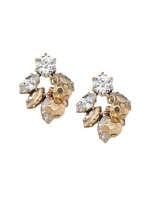 Banana Republic Womens Stone And Bead Stud Earring Gold Size One Size
