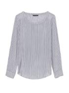 Banana Republic Womens Petite Stripe Perfect Tunic Top Navy Size S