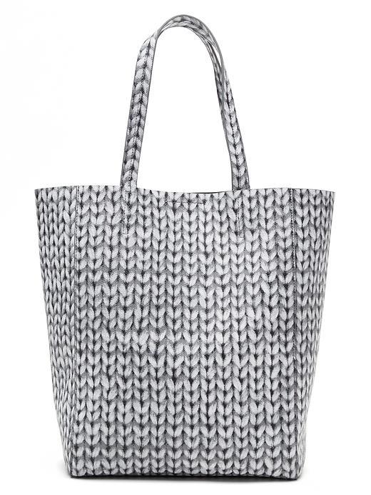 Banana Republic Ashbury Sweater Print Tote Size One Size - Sidewalk Gray