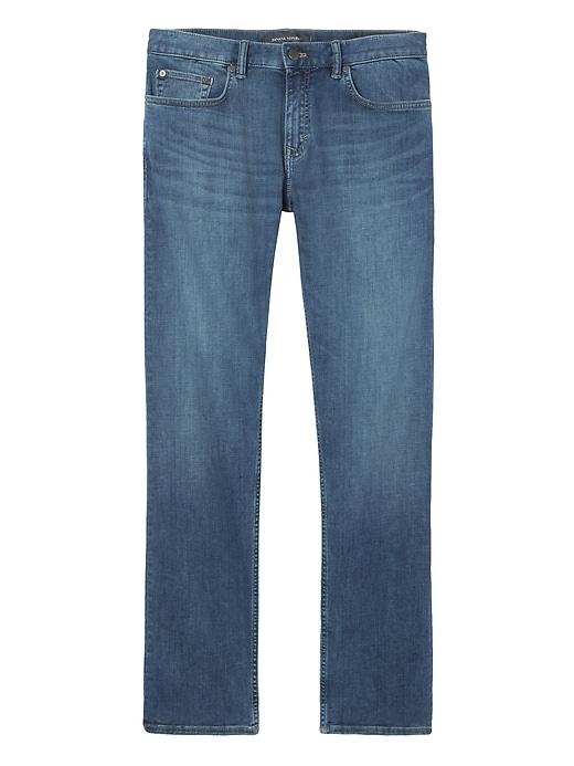 Banana Republic Mens Straight Rapid Movement Denim Light Wash Jean Rev Wash Size 42w