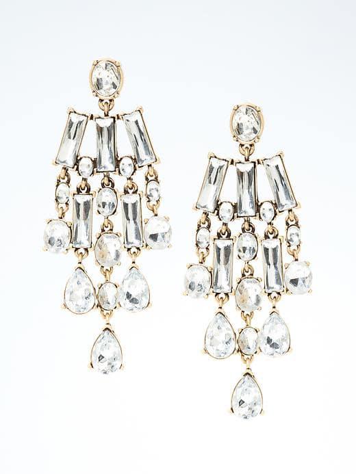 Banana Republic High Drama Chandelier Earring - Crystal