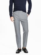 Banana Republic Mens Tailored Slim Non Iron Navy Cotton Pant Size 32w 36l Tall - Blue Multi
