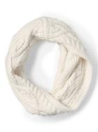 Banana Republic Womens Chunky Cable-knit Snood Scarf White Size One Size