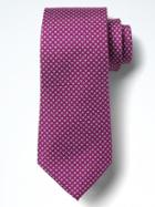 Banana Republic Mens Geo Triangle Silk Nanotex Tie - Magenta Sky