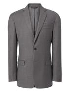 Banana Republic Mens Slim Italian Wool Sharkskin Suit Jacket Dark Gray Size 32