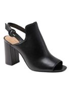 Banana Republic Womens Peep Toe Bootie Black Leather Size 7