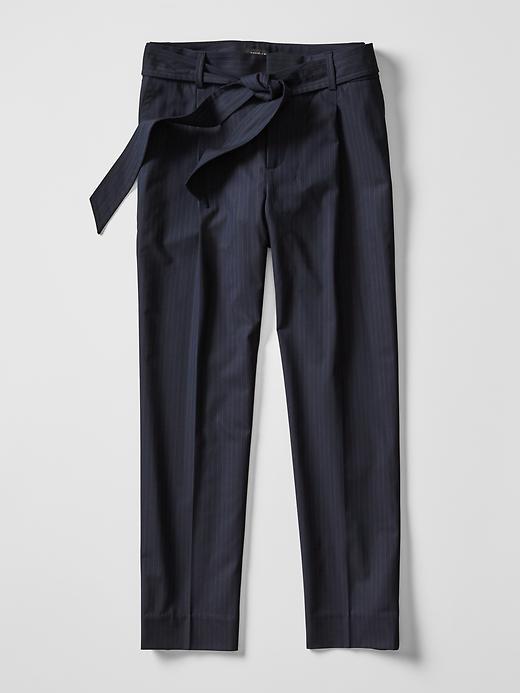 Banana Republic Womens Tie Pant Stripe Size 0 Regular - Navy Combo