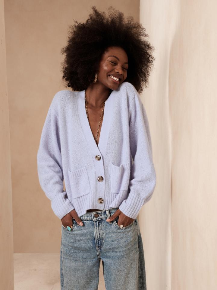Lilla Brushed Cashmere Cardigan