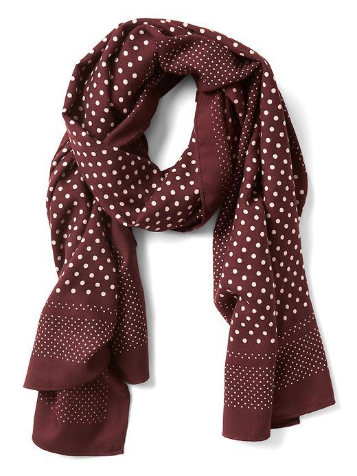Banana Republic Mens Multi Dot Scarf - Burgundy
