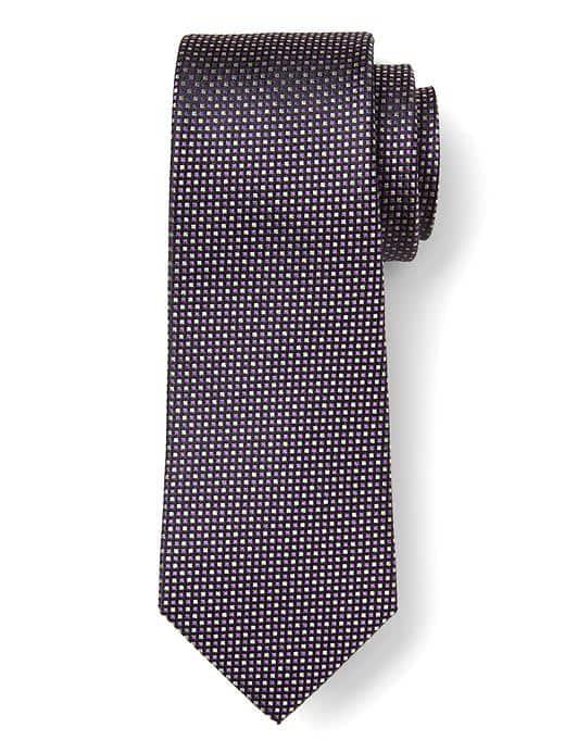 Banana Republic Mens Classic Geo Tie - Purple Candy