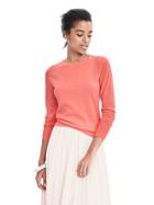 Banana Republic Womens Merino Crew Sweater - Neon Coral