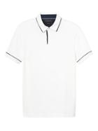 Banana Republic Mens Luxury Touch Contrast Piping Polo - White