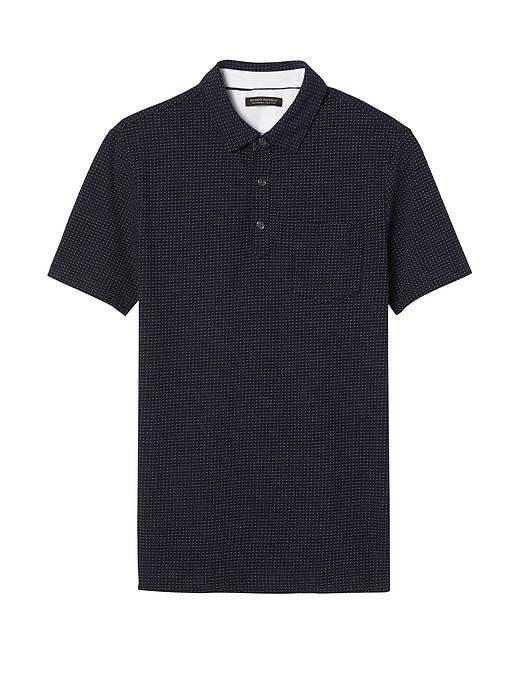Banana Republic Mens Don';t-sweat-it Pindot Polo Shirt Navy Size Xxs