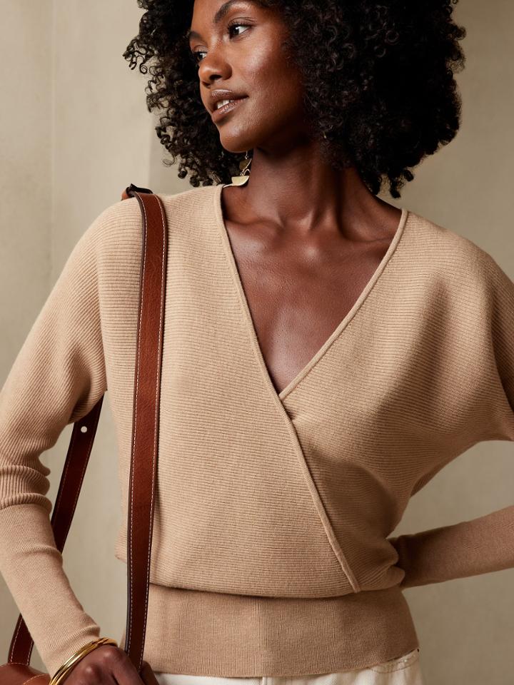 Wrap-front Sweater