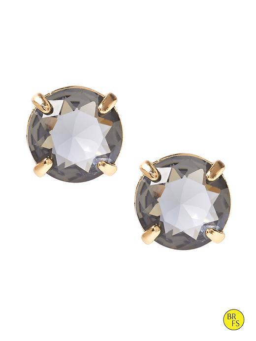 Banana Republic Factory Faux Gem Stud Earrings Size One Size - Black Diamond