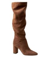 Banana Republic Womens Suede Tall Slouchy Boot Nutmeg Suede Size 7 1/2