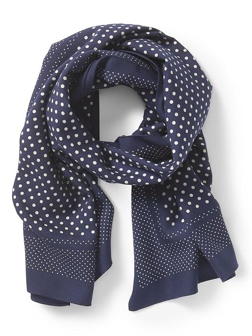 Banana Republic Mens Multi Dot Wool Scarf Navy Size One Size