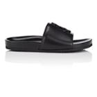 Saint Laurent Women's Joan Leather Slide Sandals-black