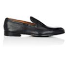 Doucal's Men's Leather Venetian Loafers-black