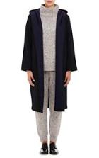 Tomorrowland Double-faced Hooded Sweater Coat-black