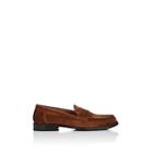 Barneys New York Men's Suede Penny Loafers - Brown