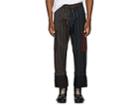 Loewe Men's Patchwork Striped Wool-cotton Cargo Trousers