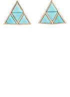 Nak Armstrong Women's Turquoise Triangle Studs
