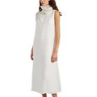 The Row Women's Virginia Silk Chiffon Turtleneck Dress - White