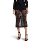 Laura Garcia Collection Women's Lace Bloomer-lined Pencil Skirt - Black